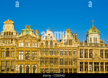 Gotischen Renaissance- und Barockfassaden inmitten der Grand Place von Brüssel Belgien Europa EU Stockfoto