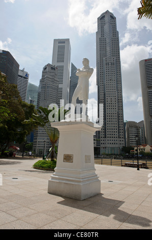 Sir Stamford Raffles Statue, Singapur. Stockfoto