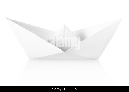 Papierschiff Stockfoto