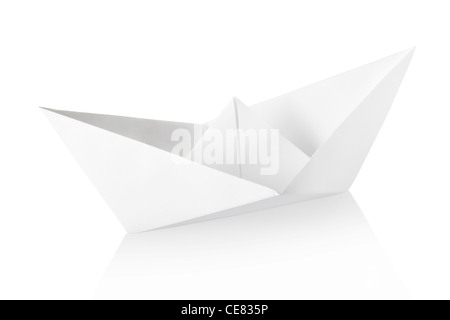 Papierschiff Stockfoto