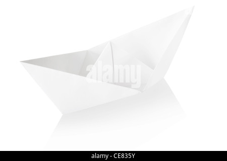 Papierschiff Stockfoto