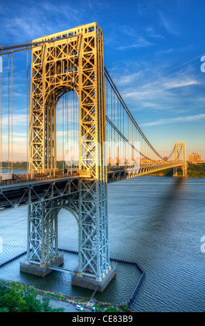 George Washington Brücke über den Hudson River von New York nach New Jersey Stockfoto