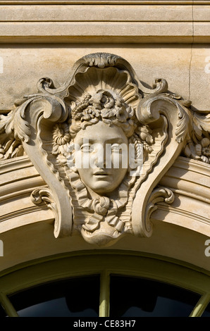 Architektonische Details von Le Pavillon Français, Petit Trianon, Chateau de Versailles, Frankreich Stockfoto