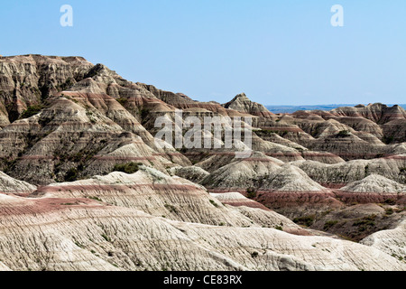 American National Park Badlands South Dakota USA wunderschöne Landschaft über dem Kopf niemand horizontal hochauflösend Stockfoto