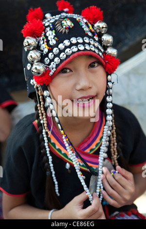 Die Hmong sind eine asiatische ethnische Gruppe von den bergigen Regionen von China, Vietnam, Laos und Thailand. Stockfoto