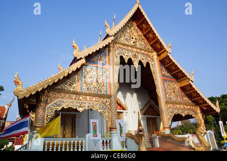 Wat Phra Singh Woramahaviharn ist ein buddhistischer Tempel in Chiang Mai. Stockfoto