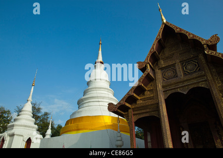 Wat Phra Singh Woramahaviharn ist ein buddhistischer Tempel in Chiang Mai. Stockfoto