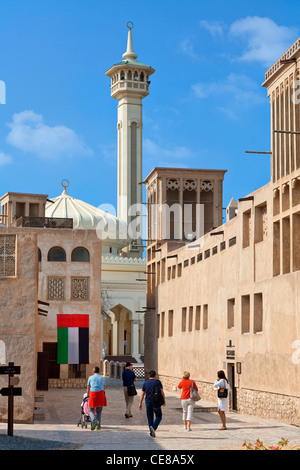 Asien, Arabien, Emirat Dubai, Dubai, Bur Dubai, Bastakiya Viertel Stockfoto