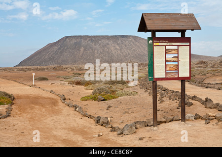 Auslegung-Board und caldera Stockfoto