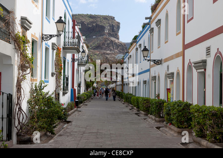 Malerische Straße in Puerto de Mogan Gran Canaria Spanien Stockfoto