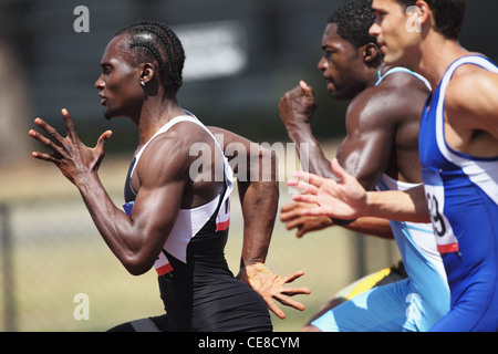 Athleten, die Rennen im Wettlauf Stockfoto