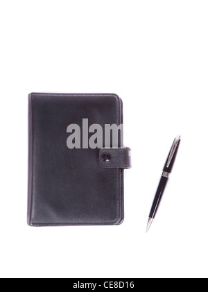 Filofax und Stift Stockfoto