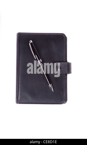 Filofax und Stift Stockfoto