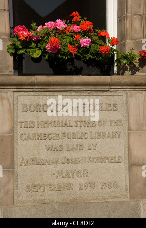 Eccles Bibliothek in Manchester Stockfoto