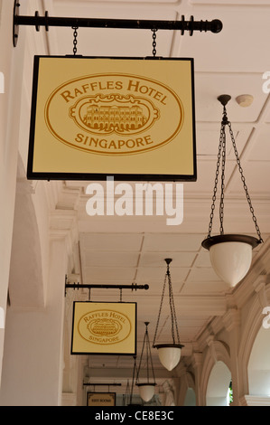 Raffles Hotel Schild, Singapur. Stockfoto