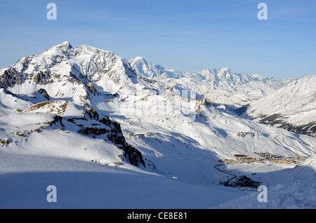 Gletscher De La Grande Motte, Tignes, Nationalparks Vanoise, Alpen, Savoir, Frankreich Stockfoto