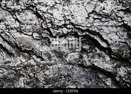 Schwarze glänzende Kohle Hintergrund Stockfoto