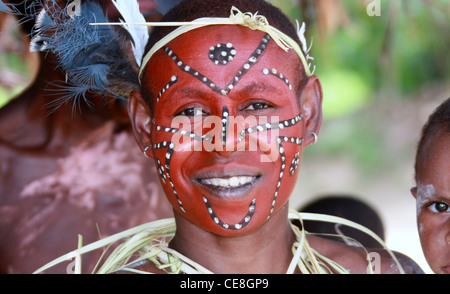 Einheimische Frau aus einem Dorf am Fluss Karawari in Papua-Neu-Guinea Stockfoto