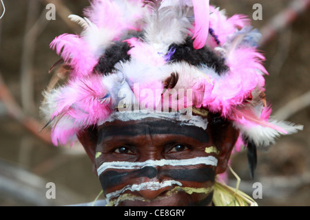 Tribeswoman aus der East Sepik Provinz von Papua-Neu-Guinea Stockfoto