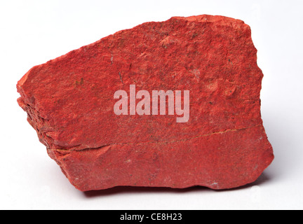 Kryptokristallin Opakquarz Red Jasper (aus Südafrika) Stockfoto