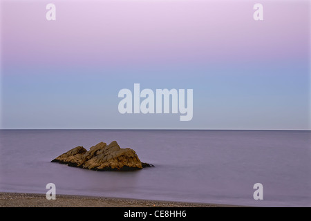 Cádiz Strand Sonnenuntergang, Atardecer En Playa de Cádiz Stockfoto