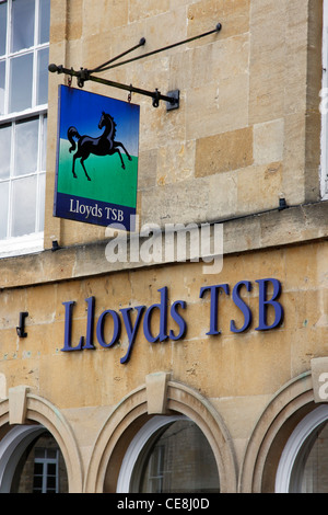 Lloyds TSB Bank unterzeichnen in Wold, die Cotswolds, England Stockfoto