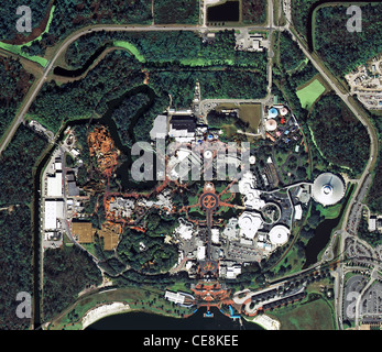 Luftbild-Karte Magic Kingdom Park Walt Disney World Resort in der Nähe von Orlando Florida Stockfoto