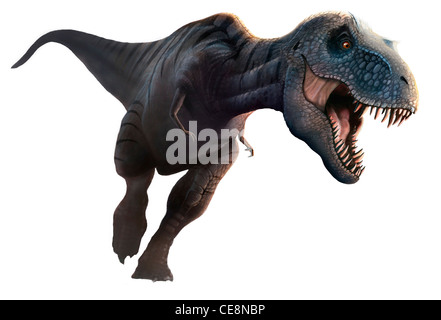 Tyrannosaurus Rex wohl berühmtesten Dinosaurier alle letzten 5 Millionen Jahren Kreidezeit vor 70 Millionen Jahren lebte Stockfoto