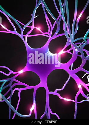 Nervenzelle, Computer-Grafik. Stockfoto