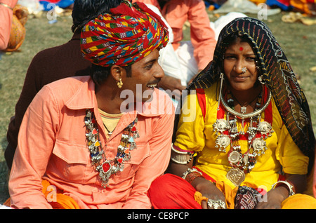 RKW 81184: Rajasthani indische paar Pushkar fair Rajasthan Indien Stockfoto