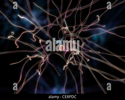 Nervenzelle, Computer-Grafik. Stockfoto