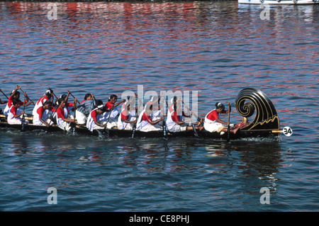 Frauen Rudern Regatta Alappuzha Alleppey Kerala Indien Stockfoto