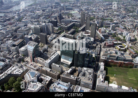 Luftaufnahme der Moorgate / Barbican Gebiete von London EC2 Stockfoto