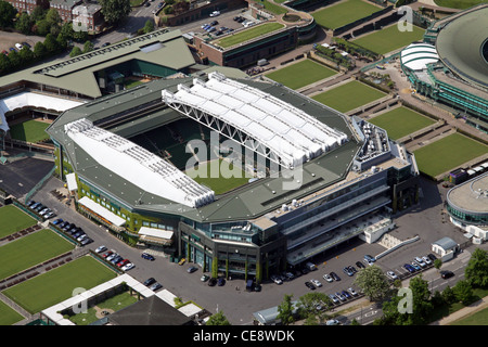 Luftaufnahme, All England Tennis Club Centre Court, Wimbledon, London SW19 Stockfoto