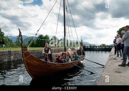 Heimkehr-Veranstaltung auf dem Caledonian Canal Fort William Stockfoto