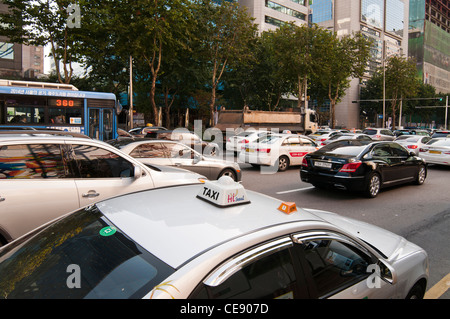 Stau in Seoul, Korea Stockfoto