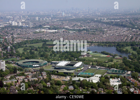 Luftaufnahme von The All England Tennis Club, Wimbledon, London SW19 Stockfoto