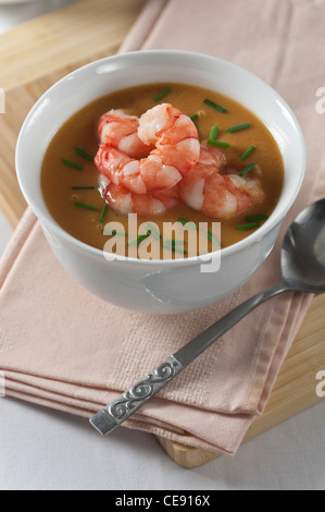 Meeresfrüchtesuppe. Garnelen Garnelen Meeresfrüchte Suppe.