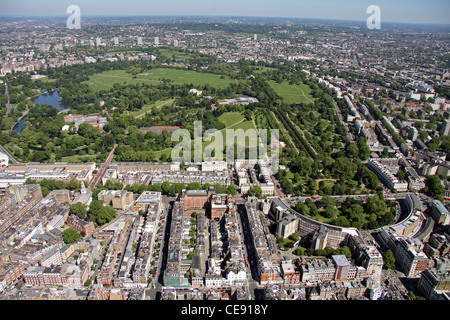 Luftaufnahme des Regents Park, London NW1 Stockfoto