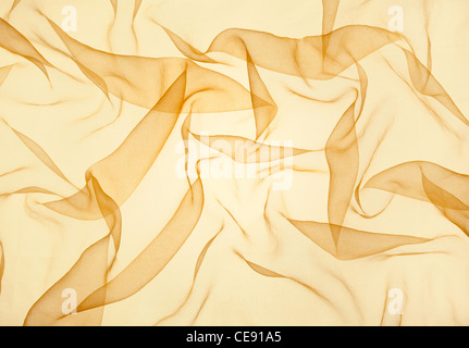Abstrakte weiche gelbe chiffon Textur Hintergrund Stockfoto