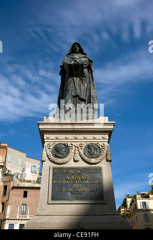 Giordano Bruno-Denkmal, Campo de' Fiori Square, Rom, Latium, Italien Stockfoto