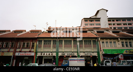 Peranakan Babas nonya Architektur Gehäuse in geylang in Singapur im Fernen Osten Südostasien. Haus der chinesischen Kultur Kunst Reisen Stockfoto