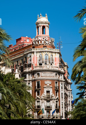 Banco de Valencia in Stadt von Valencia, Spanien Stockfoto