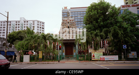 Sri Veeramakaliamman Hindutempel in Little India in Singapur im Fernen Osten Südostasien. Religion Religiöse Architektur Gebäude Kunst Reisen Tamilischen Stockfoto