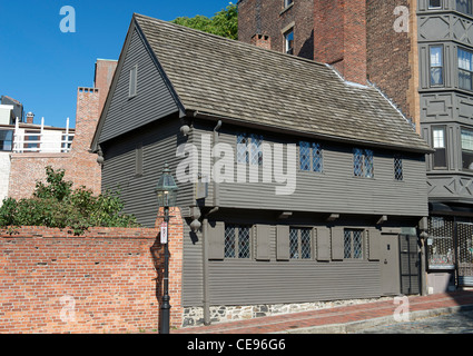 Paul Revere House am 19 North Square in Boston, Massachusetts, USA. Stockfoto