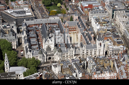 Luftaufnahme der Royal Courts of Justice on the Strand, Holburn, London WC2 Stockfoto