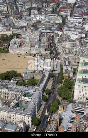 Luftaufnahme Nachschlagen von Whitehall, London Stockfoto