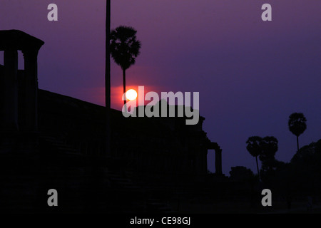 Sonnenuntergang über Angkor Wat Siem Reap Kambodscha Stockfoto