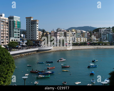 dh STANLEY HONG KONG Stanley Bay Promenade Sampan und kleine Motorboote Verankerung Stockfoto