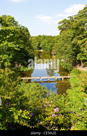 Druiden-Brücke auf dem Gelände des Nostell Priory Wakefield West Yorkshire UK Stockfoto